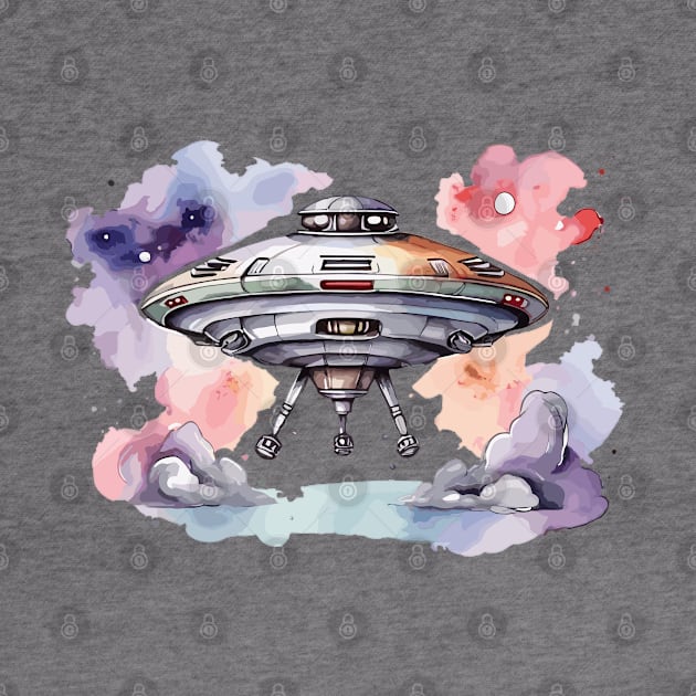 Watercolor UFO by remixer2020